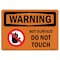 Signmission OSHA WARNING Sign, Hot Surface Do Not Touch, 10in X 7in Plastic, 10" W, 7" H, Landscap OS-WS-P-710-L-12186 - alternate 1